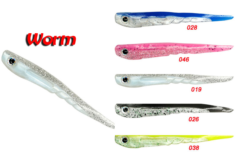 worm-mix-color Dragon V-Lures Worm 10cm Mix color - Image 1