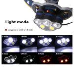 Φακός κεφαλής επαναφορτιζόμενος 5 LED - Image 4