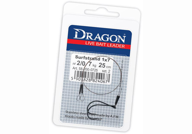 lanko_1x7_mustad-DRAGON Dragon Leader με Αγκίστρι Mustad - Image 1