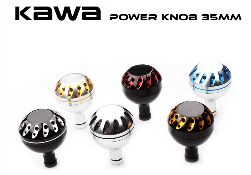 Kawa-Fishing-Reel-Handle-Knob-For-Daiwa-and-Shimano-Spinning-Reel-Alloy-Material KAWA Power Knob 35mm Aluminium - Image 1