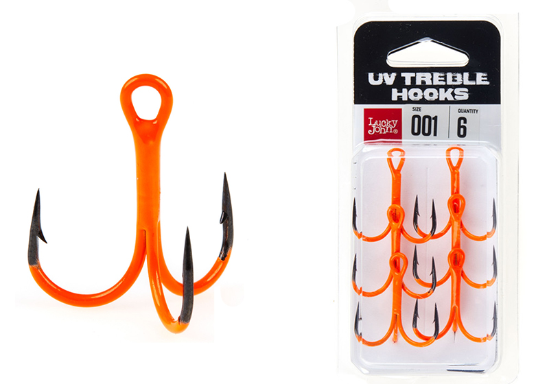 treble-hook-lucky-john-orange-uv1 Lucky John Treble hook Orange UV - Image 1